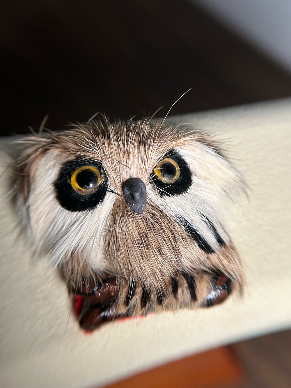 Vintage Kloka Ugglan Furry Owl Brooch Pin Swedish